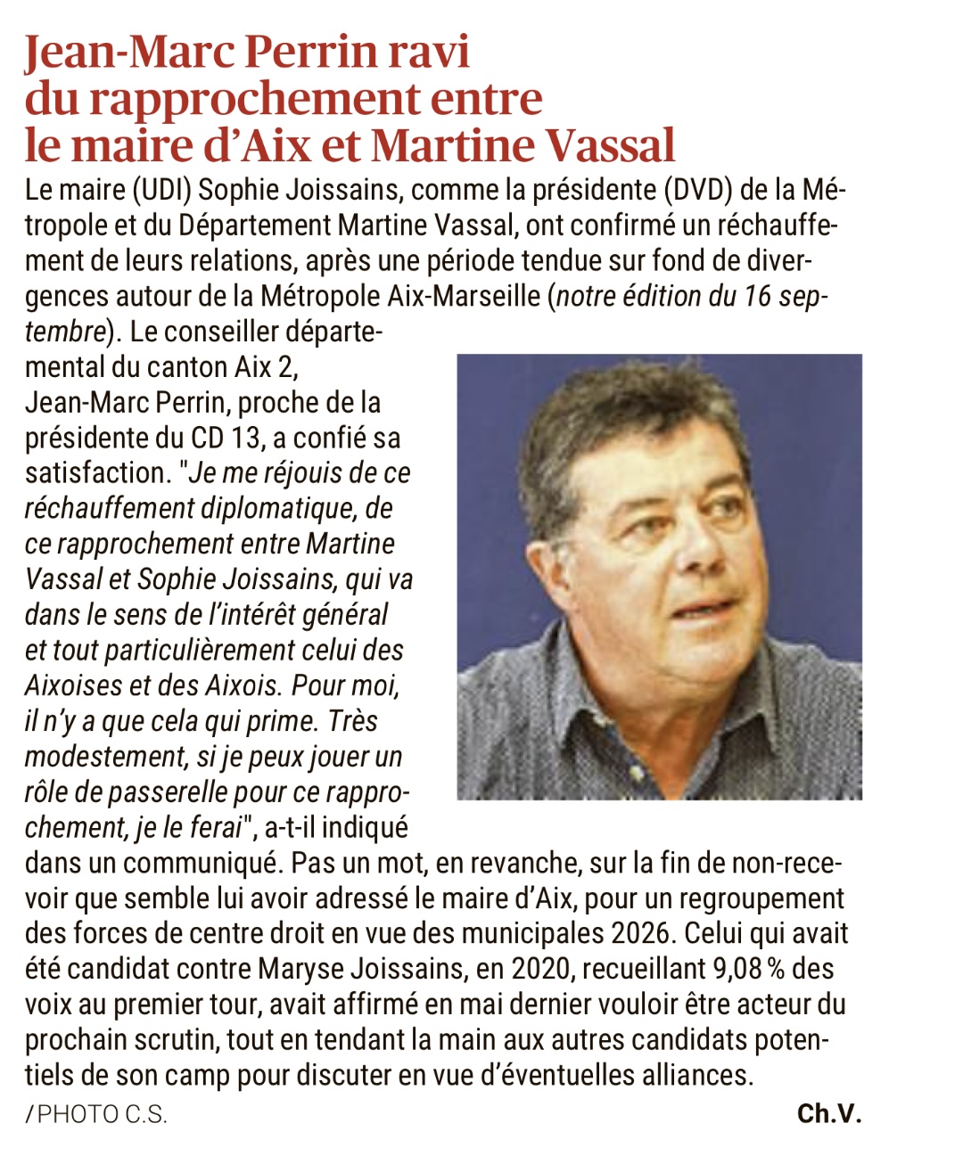 Rapprochement entre le Maire d’Aix et Martine Vassal